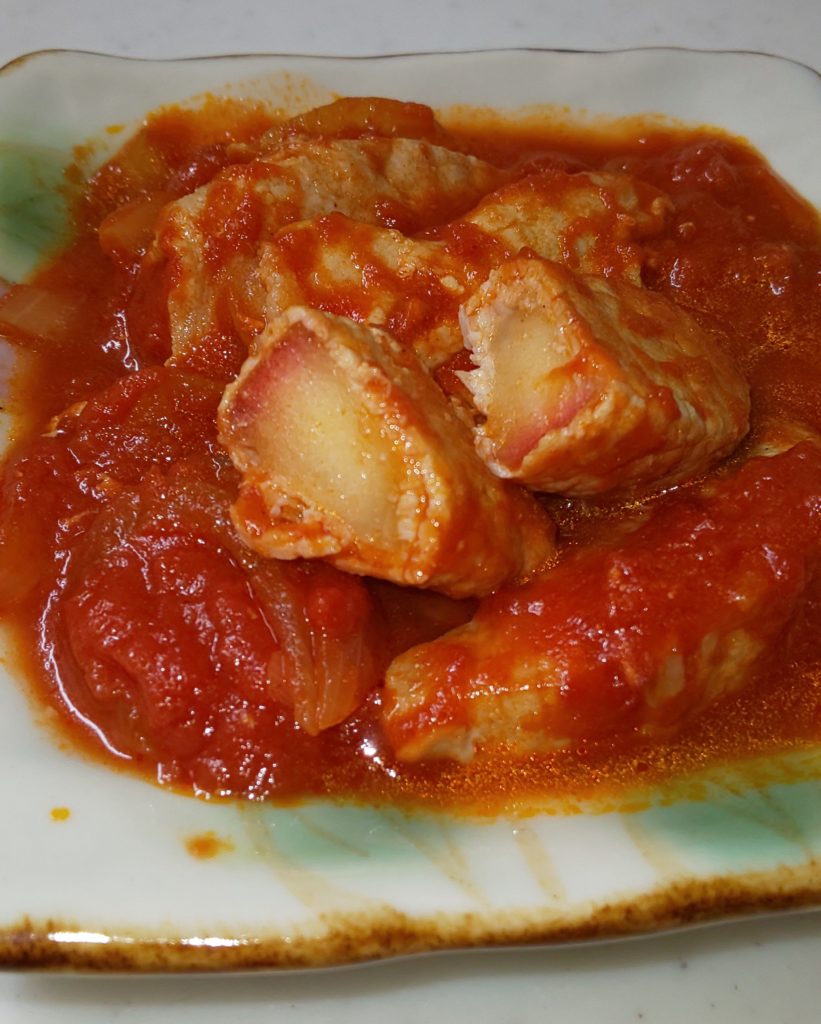 レシピ２ りんごの肉巻き トマト煮込み マルジンサンアップルオフィシャルサイト